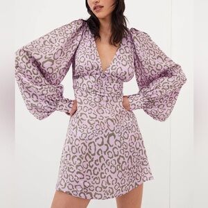 NWT FOR LOVE & LEMONS JUNE LONG SLEEVE MINI DRESS